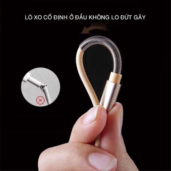 Cáp sạc Bọc dù lò xo Bagi đầu micro usb cho các máy hệ điều hành Android (CB-MF10)