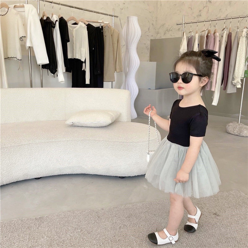 Đầm Múa Ba Lê Ngắn Tay Thời Trang Mùa Hè Dễ Thương Cho Bé Gái