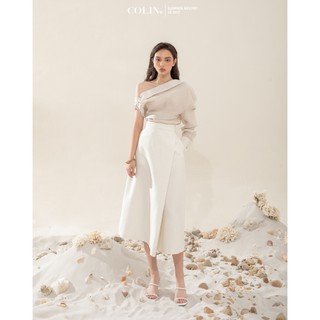 [COLIN CLOTHING] Áo Sơ mi nữ lệch vai hở lưng quyến rũ