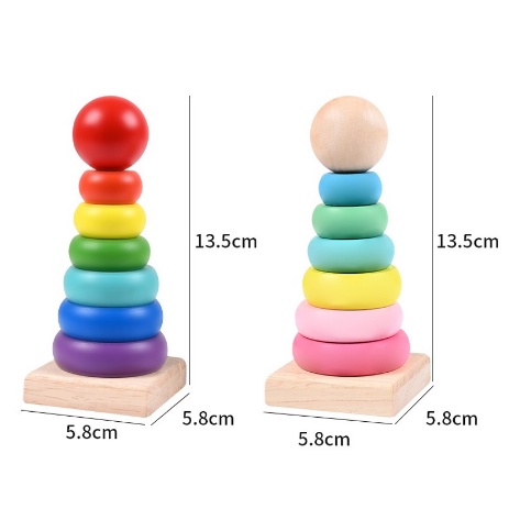 Đồ chơi gỗ thông minh phát triển trí tuệ montessori cho bé - combo 3 đồ chơi giáo dục bằng gỗ giúp bé phát triển