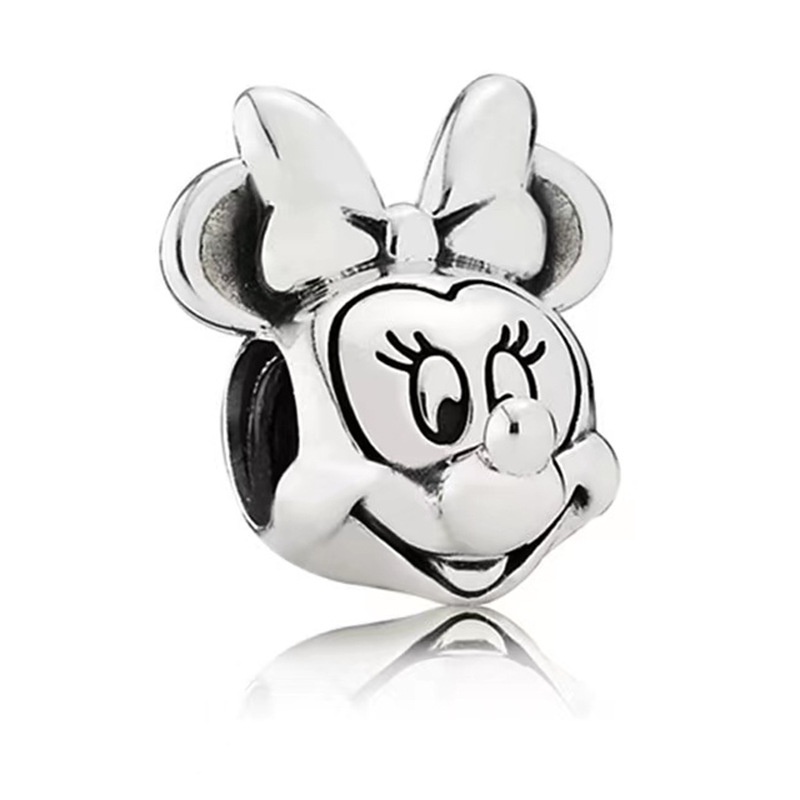 Hạt Xỏ Lỗ Lớn Bằng Hợp Kim Hình Mickey Và Minnie Thời Trang DIY