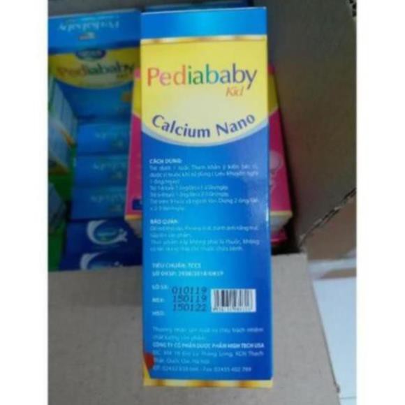 Pediababy calcium nano bổ sung canxi, phát triển chiều cao 20 ống