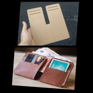 Rập mẫu làm ví đơn giản 02 VTG02 dụng cụ da, chỉ sáp