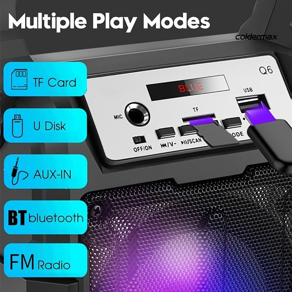 Loa Bluetooth Có Micro Hỗ Trợ Thẻ Nhớ Tf / Aux / Fm