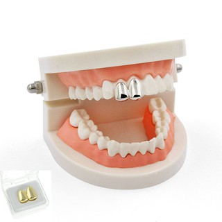 Grillz 2 răng mạ vàng 14K