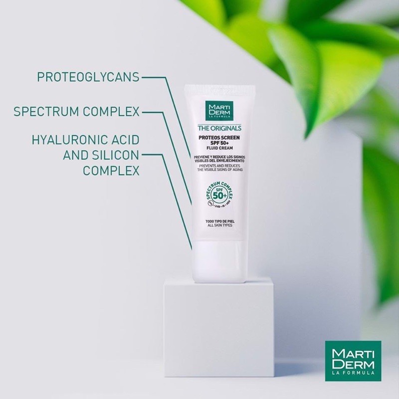 Kem Chống Nắng Phổ Rộng Toàn Diện Ngừa Lão Hóa, Phòng Chống Nám Quay Lại  Proteos Screen SPF50+ Fluid Cream