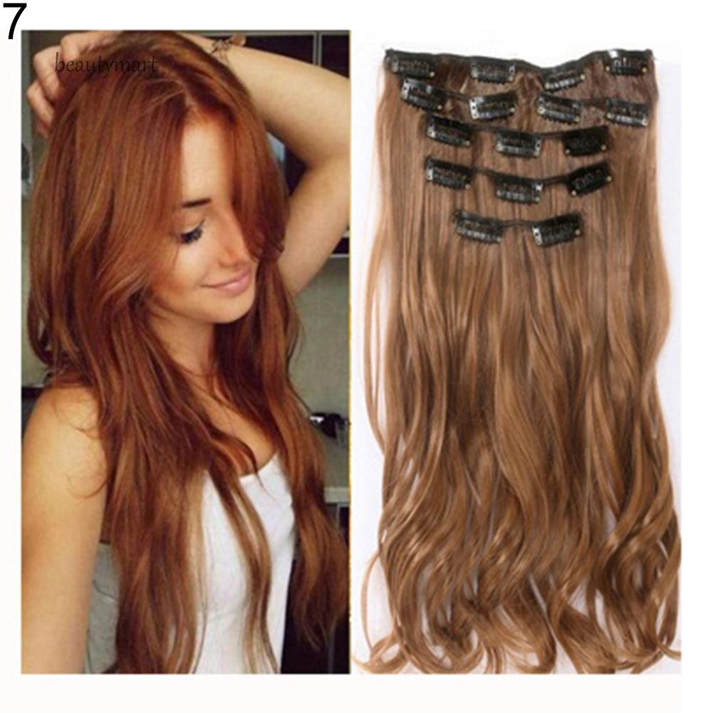 Tóc giả nối dài 16 kẹp tiện dụng cho nữ