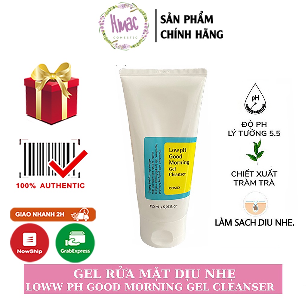Sữa Rửa Mặt Cosrx Dạng Gel, Dịu Nhẹ Low PH Good Morning Gel Cleanser (150ml ) Chính Hãng Hàn Quốc