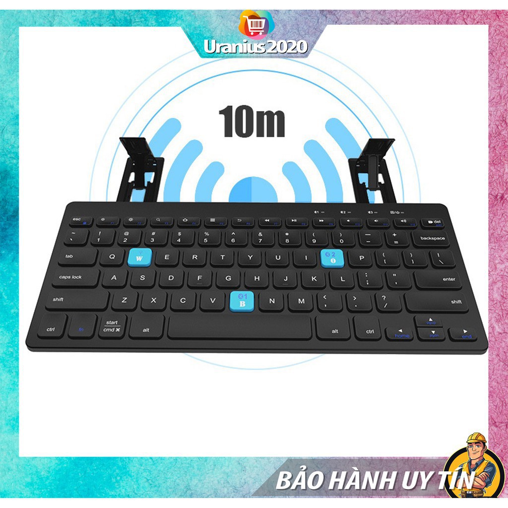 Bàn phím máy tính cho điện thoại, Bàn phím bluetooth BOW HB191A, hỗ trợ kết nối 2 thiết bị trong 1 - BẢO HÀNH UY TÍN