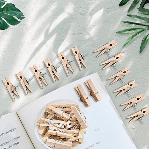 Set 20 Kẹp Gỗ Treo Ảnh Trang Trí Hình ảnh tường trang trí stud clip