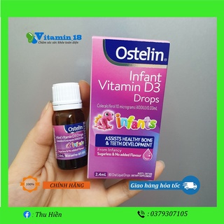 Vitamin D3 Drops Ostelin 2.4ml cho bé từ sơ sinh