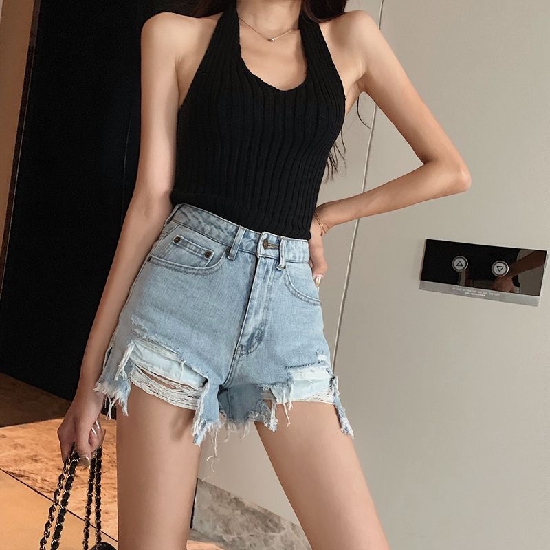 IELGY Women's Summer High Waist Denim Shorts
