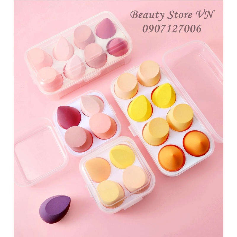 [FREESHIP] Set 4 Bông Mút Tán Nền Trang Điểm Cao Cấp Puff Blending Sponge