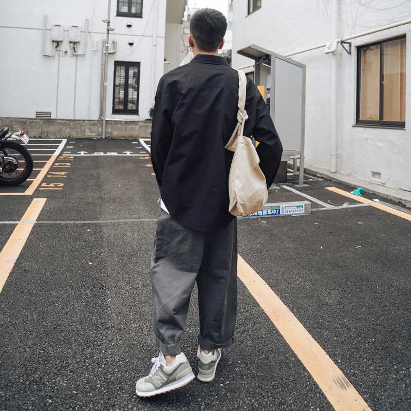 Áo Sơ Mi Nam Tay Dài Form Rộng Màu Trơn Phong Cách Hàn Quốc Cỡ M-2XL | BigBuy360 - bigbuy360.vn