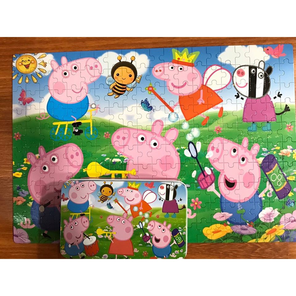 Xếp Hình 200 Mảnh Hộp Sắt - Peppa Pig