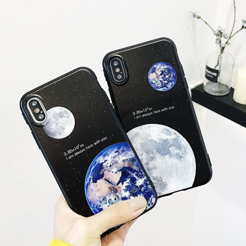 ☃✸Ốp lưng iphone TRÁI ĐẤT MẶT TRĂNG TPU trơn dẻo mềm 5/5s/6/6plus/6s/6splus/7/7plus/8/8plus/x/xs/11/12/pro/max/plus/pr