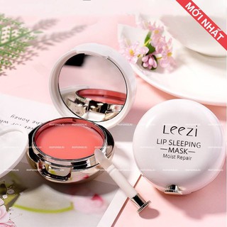 Mặt nạ dưỡng ẩm chống nứt nẻ môi LEEZI LIP Sleeping Mask Moist Repair kèm cọ - 12g