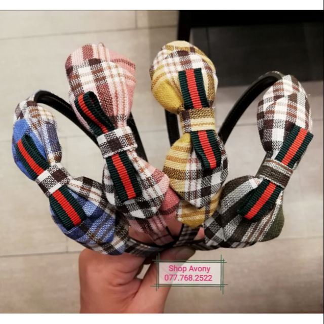 Cài tóc đính nơ vải - Pb 2