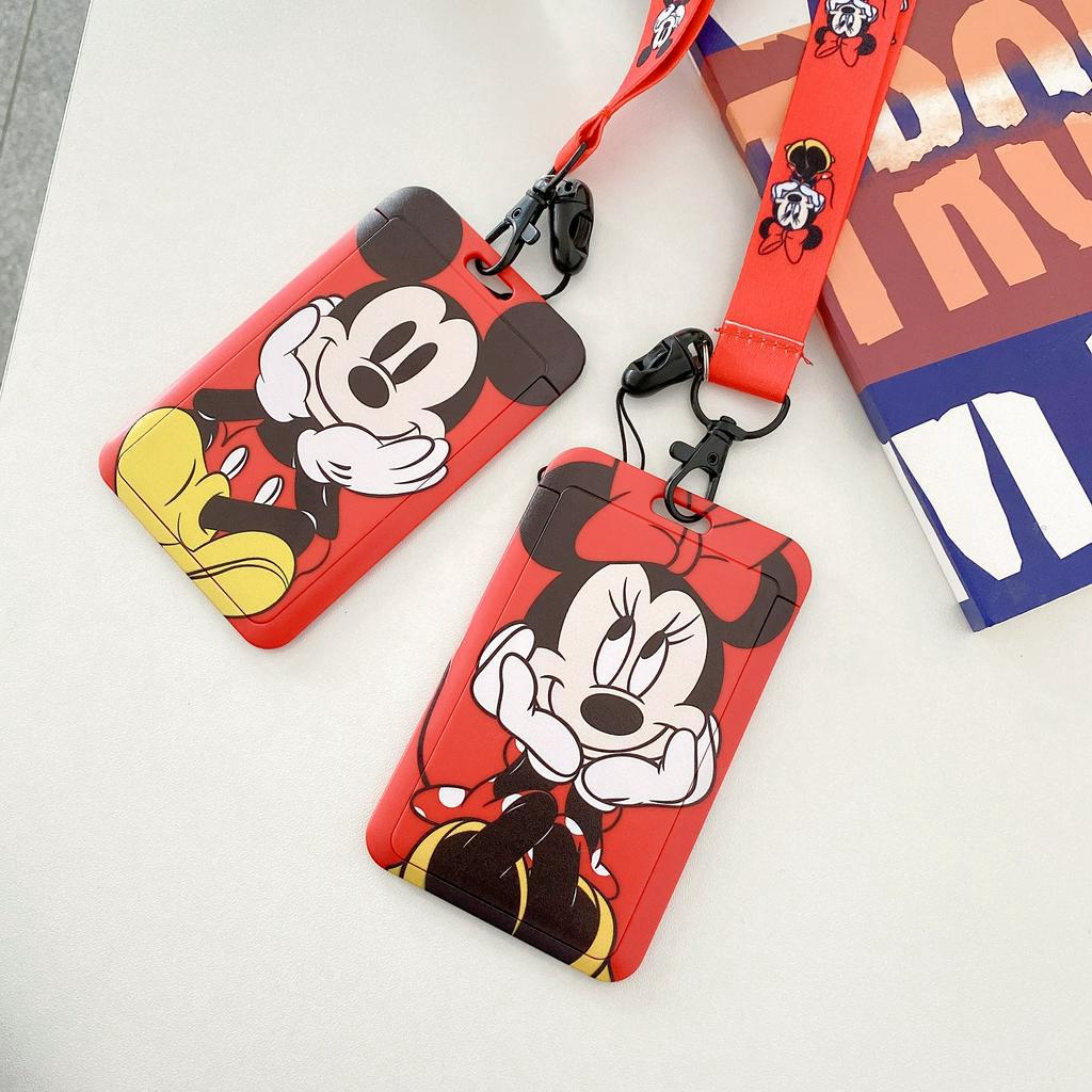Dây Đeo Thẻ ID/Thẻ ID Họa Tiết Hoạt Hình Mickey Minnie Dễ Thương