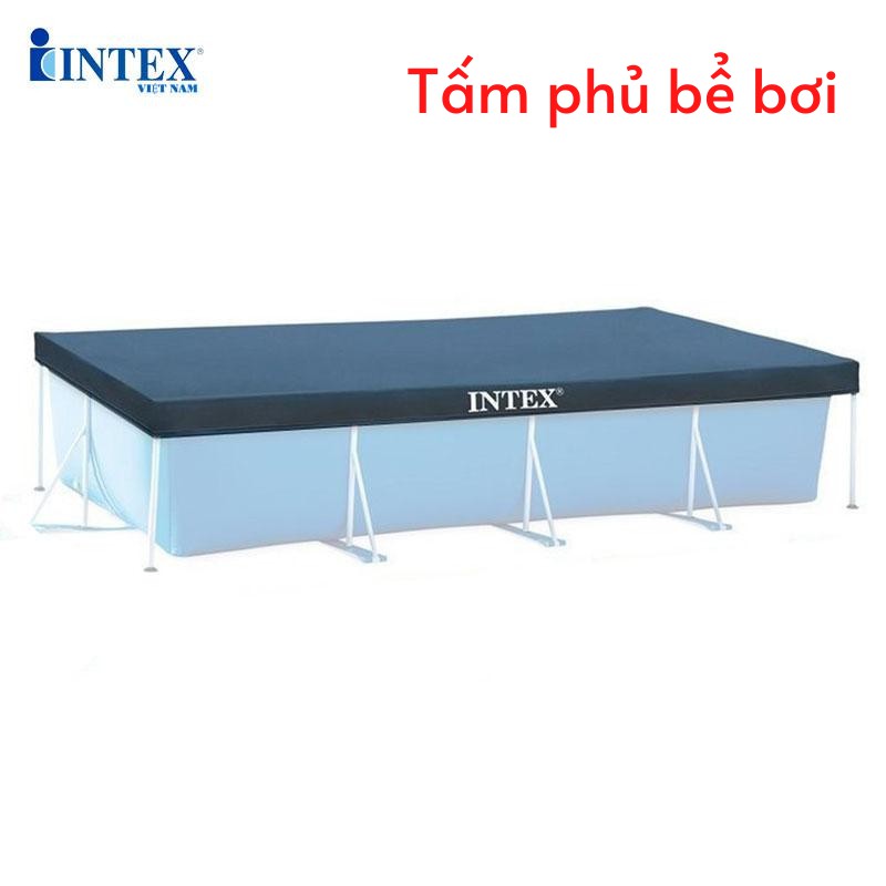 Tấm phủ bể khung kim loại chữ nhật Intex 28038