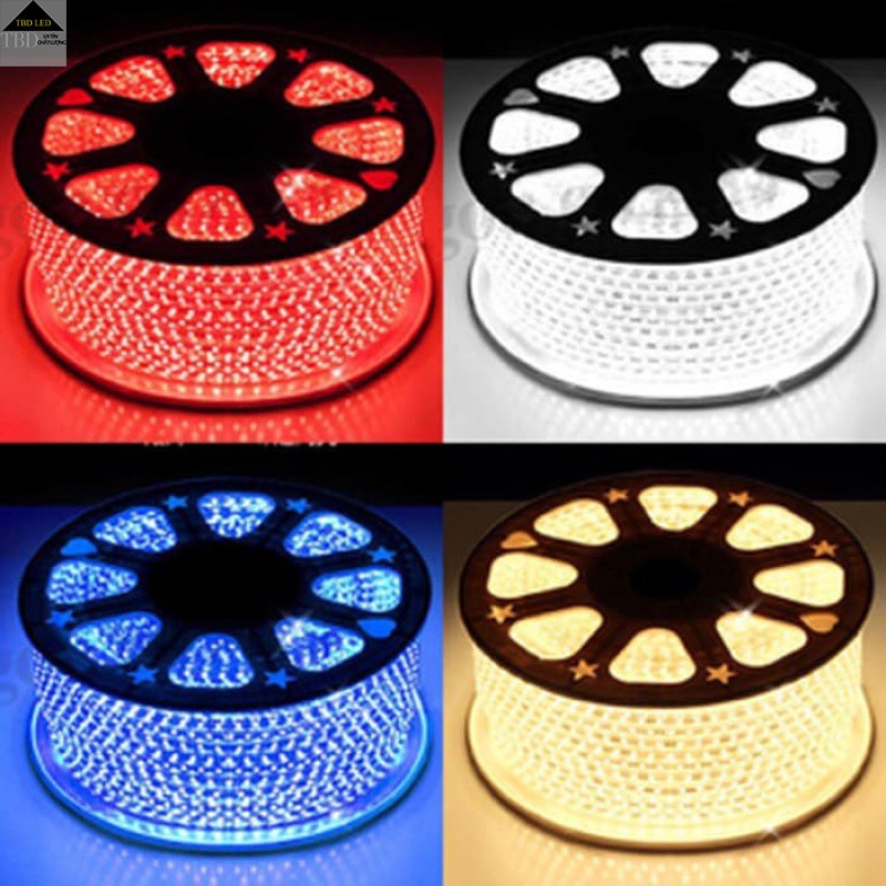 Dây LED 2 đường bóng xéo hắt trần, quấn cây siêu sáng, đơn hàng trên 20m tặng 1 bộ nguồn