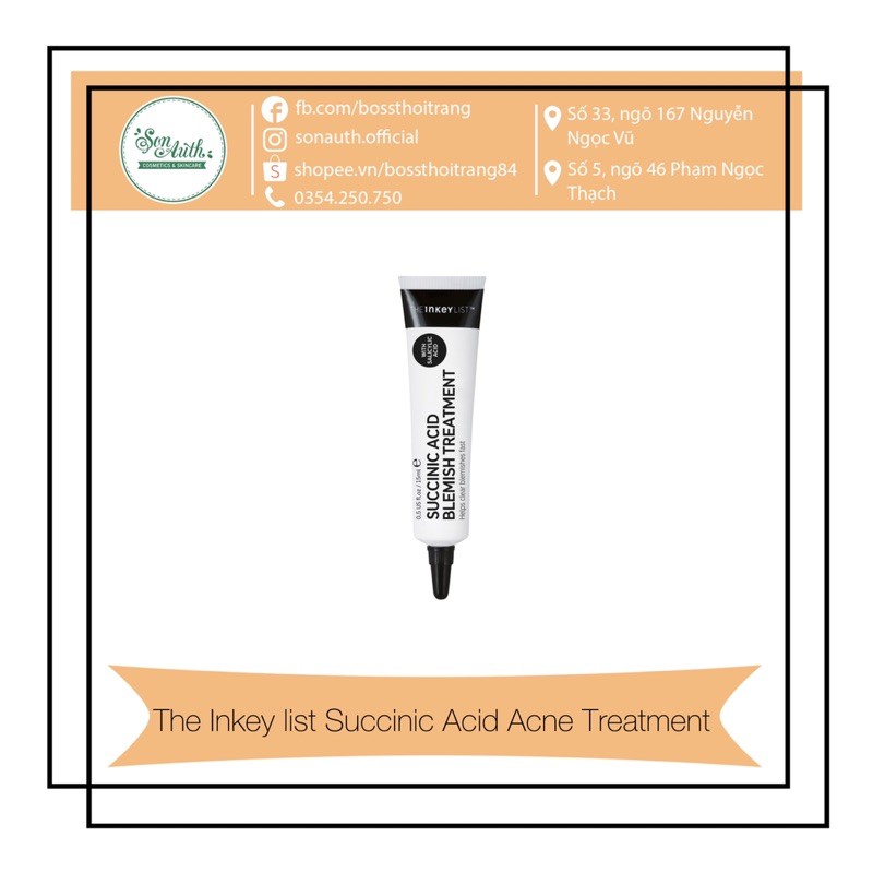 Kem The Inkey list Succinic Acid Acne Treatment