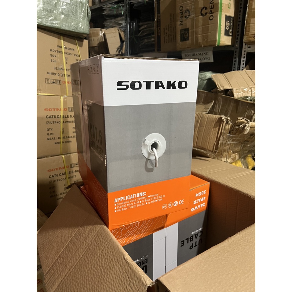 Dây cáp mạng Cat 5 Cat 6 305m đủ mét AMPP Tiika Vinaboss Arigato Sotako ...chính hãng