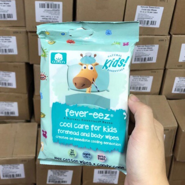 Khăn lau hạ sốt FEVER -EEZ dành cho bé
