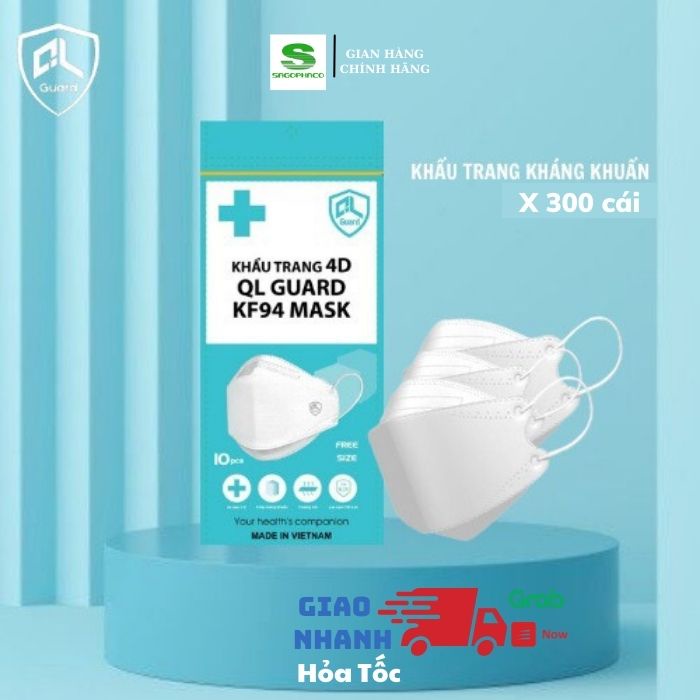 Khẩu Trang y tế K94 Khẩu Trang 4d Kháng Khuẩn 4 lớp thùng 300 cái công nghệ hàn quốc chống bụi mịn kháng đạt chuẩn ômsát