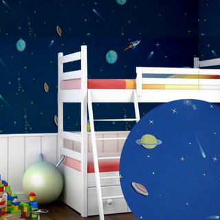 COMBO 5M GIẤY DÁN TƯỜNG KEO SẴN  KHỔ 45CM MẪU VŨ TRỤ XANH