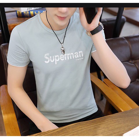 Mẫu áo thun nam tay ngắn cổ tròn Supperman 4 màu được yêu thích nhất dành cho anh em
