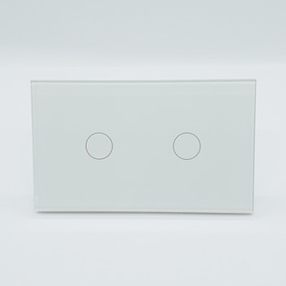 CÔNG TẮC CẢM ỨNG TUYA SMARTLIFE 2 NÚT WIFI - CHỮ NHẬT US - MÀU TRẮNG