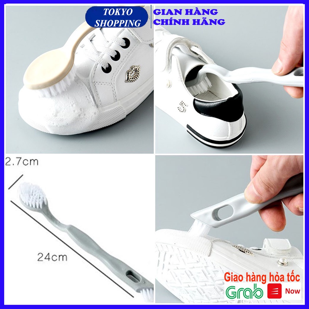 Bàn chải giặt giày, giặt quần áo 2 đầu siêu tiện dụng