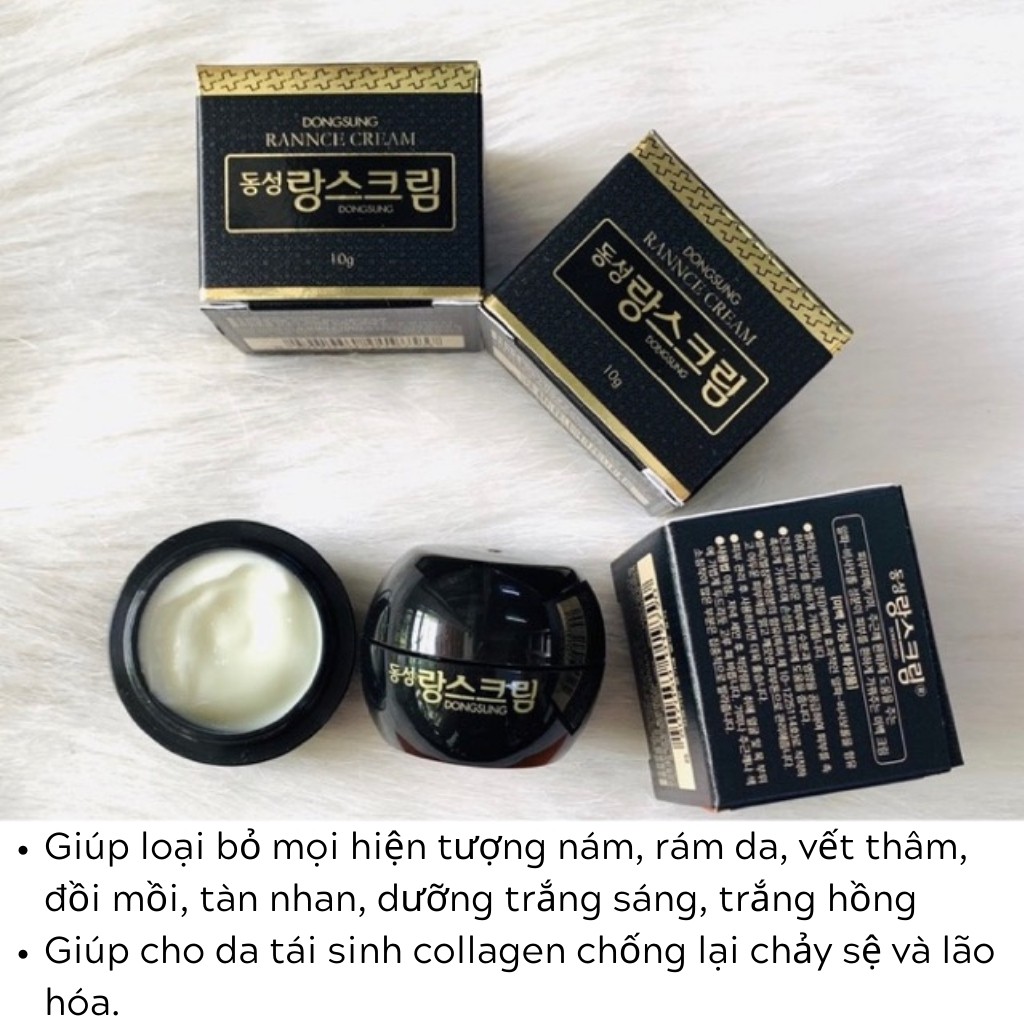 Kem Dưỡng Trắng Da DONGSUNG Rannce Cream Chính Hãng Hàn Quốc Chữa Nám Trắng Da Mặt (mini-10g)