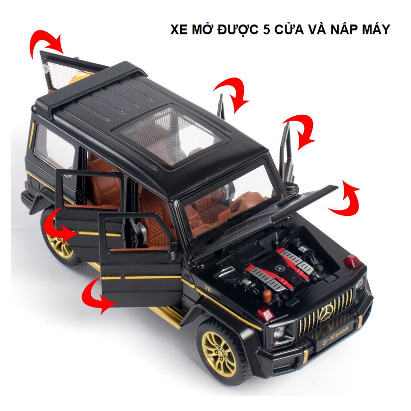 Xe mô hình ô tô Mercedes Benz AMG G63 G-Klessa tỉ lệ 1:32 xe ô tô đồ chơi trẻ em bằng kim loại