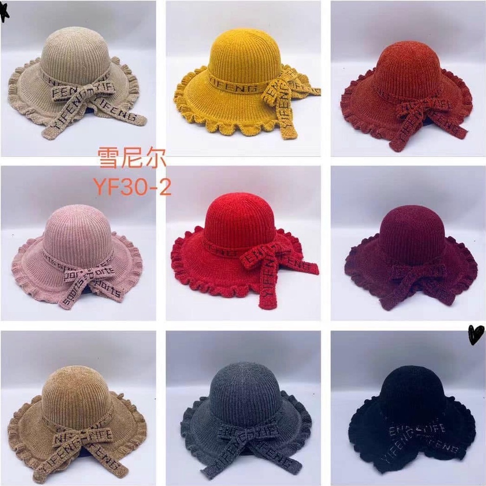 Nón Bucket Nữ Hàng Quảng Châu Chất Nhung Cao Cấp,
