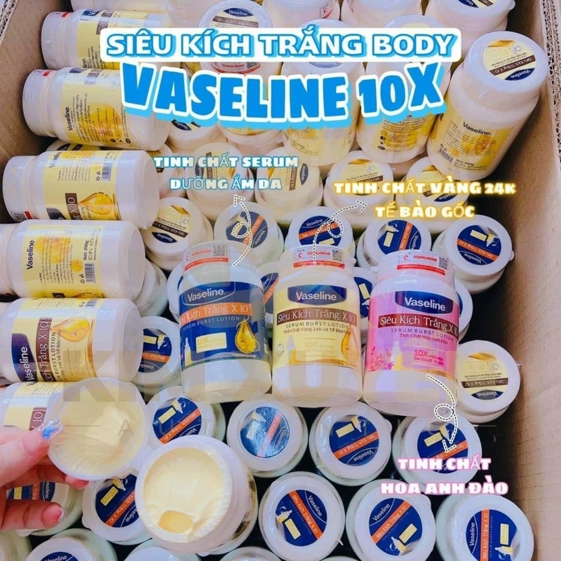 Kích Vaseline 10x vàng hồng
