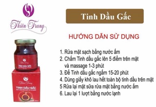 Tinh dầu gấc Thiên Trang - handmade