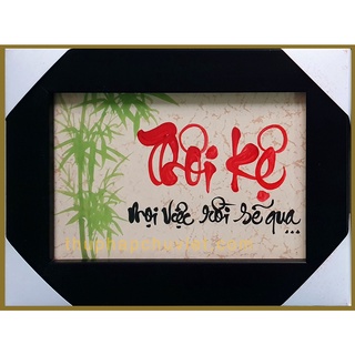 Tranh thư pháp để bàn chữ Thôi Kệ