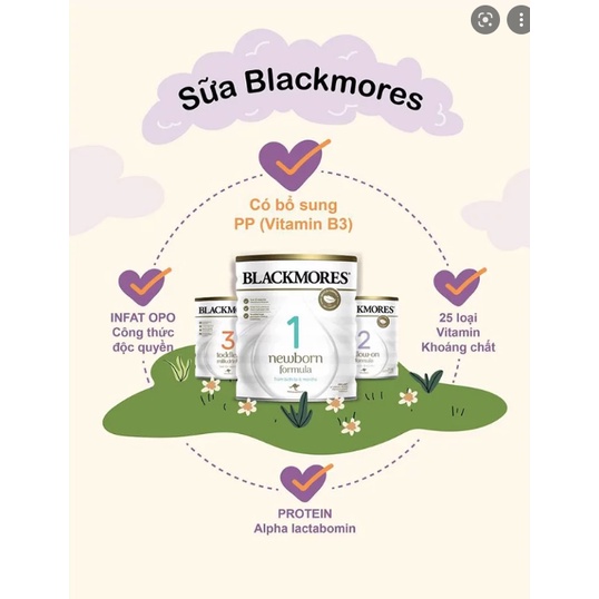 Sữa Blackmores Newborn Formula 900g Úc số 1 (trẻ từ 0 - 6 tháng tuổi )