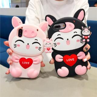 Ốp Điện Thoại Silicon Mềm In Hình Mèo Cheshire Dễ Thương Cho Huawei Y7Pro Y7 Y9 (2018)