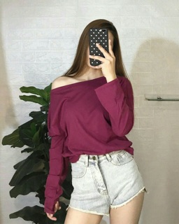ÁO THUN TAY DÀI LỆCH VAI