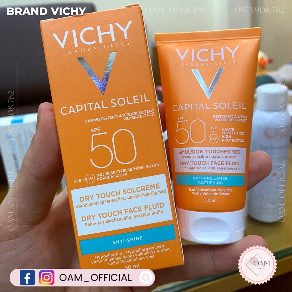Kem chống nắng Vichy Ideal Soleil Mattifying Dry Touch Face Fluid SPF 50