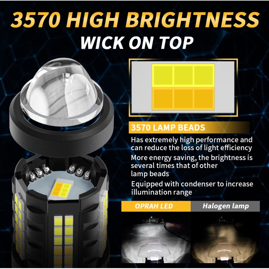 1 Đèn Pha LED T19 P15D H4 H6 BA20D Hai Màu Ánh Sáng Trắng / Vàng Cho Xe Mô Tô DC12V-60V