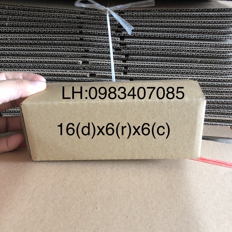 16x6x6 hộp carton đóng hàng giá rẻ(giá 900 đồng)