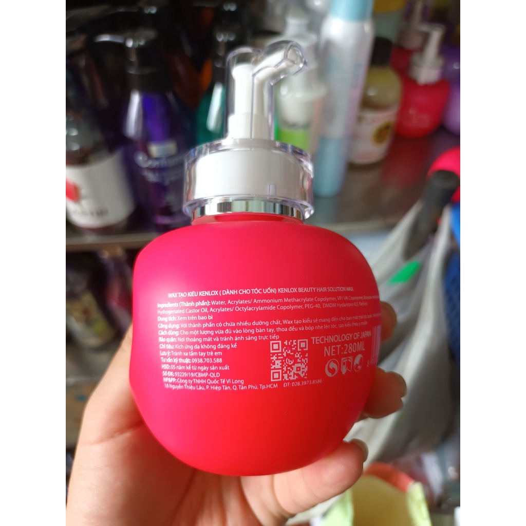 Wax tạo kiểu KENLOX Dành cho tóc uốn 280ml