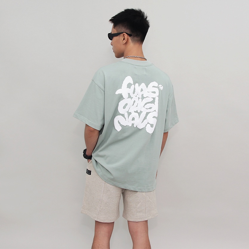 Áo thun ngắn tay FUAS TYPO LOGO PASTEL MATCHA TSHIRT