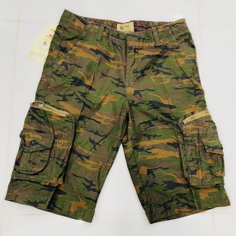Quần Sọt Kaki Túi Hộp Nam Cao Cấp Quần Short Màu Lính Cá Tính