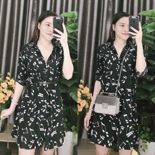 Váy sơ mi hình nốt nhạc