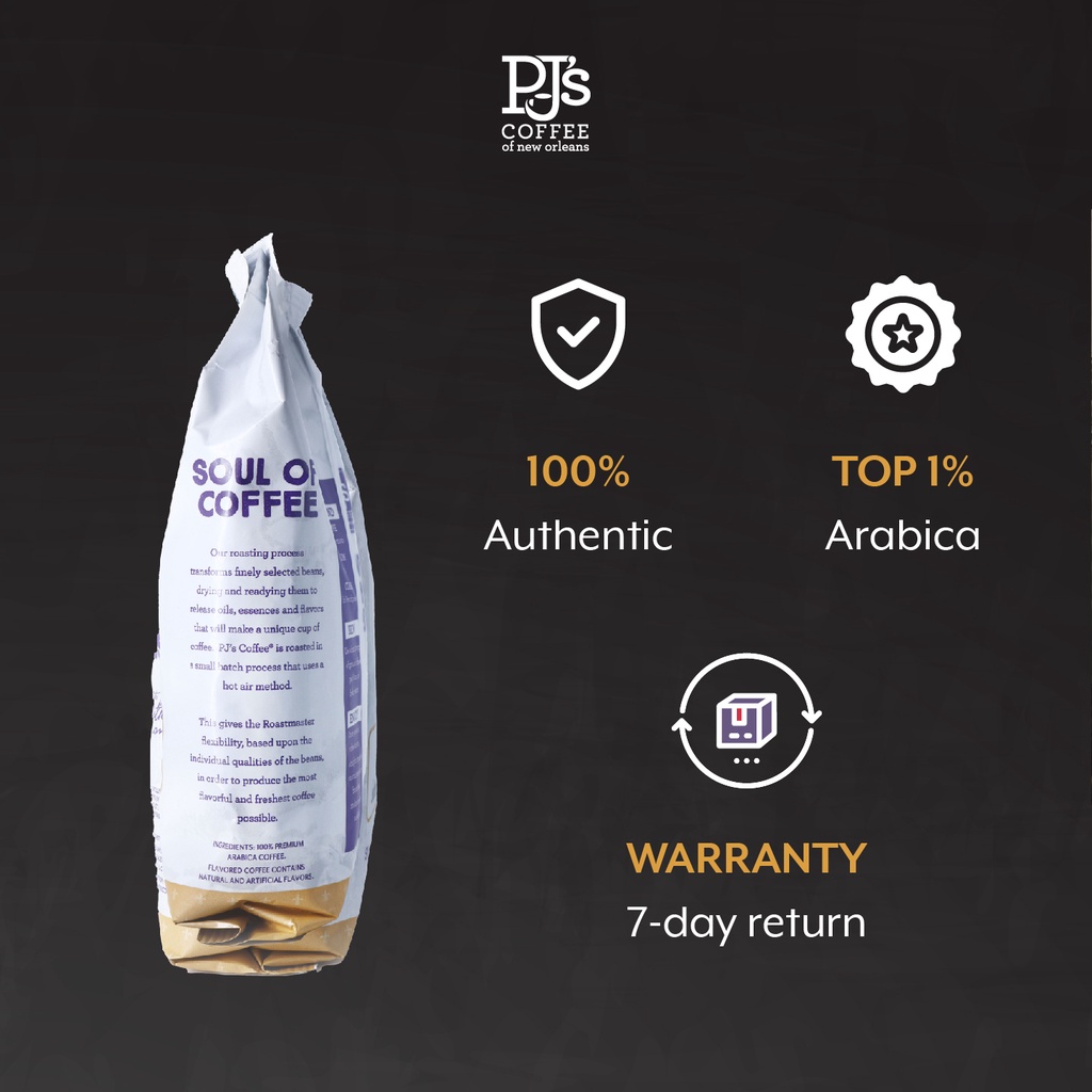 Cà phê hạt Arabica cao cấp, nhập khẩu Mỹ của PJ’s Coffee, không đường, vị Hazelnut đậm đà - 150gram/ 454gram